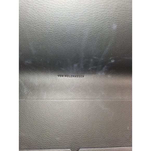 VON HOLZHAUSEN Apple MacBook 13" Black Leather Portfolio Sleeve Cover Ipad - Picture 3 of 6